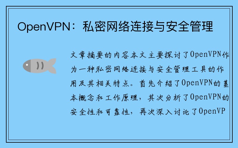 OpenVPN：私密网络连接与安全管理